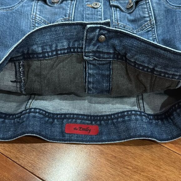 AG Adriano Goldschmied EMILY Women's Blue Denim Jean Jacket Med Wash Size S - Picture 9 of 12